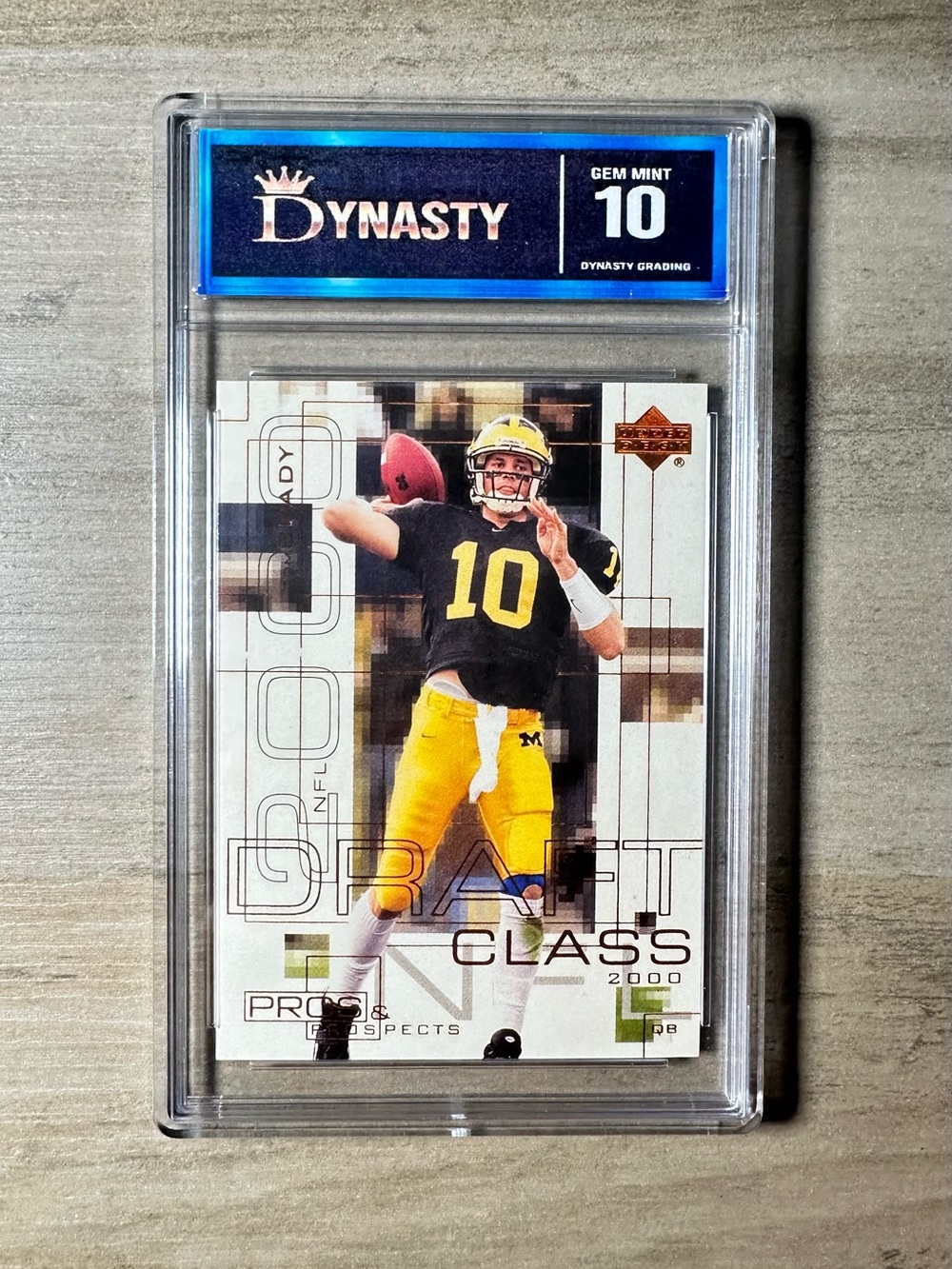 Tom Brady Rookie 2000 Upper Deck Draft Class #569/1000 Gem Mint 10 Novelty Card.